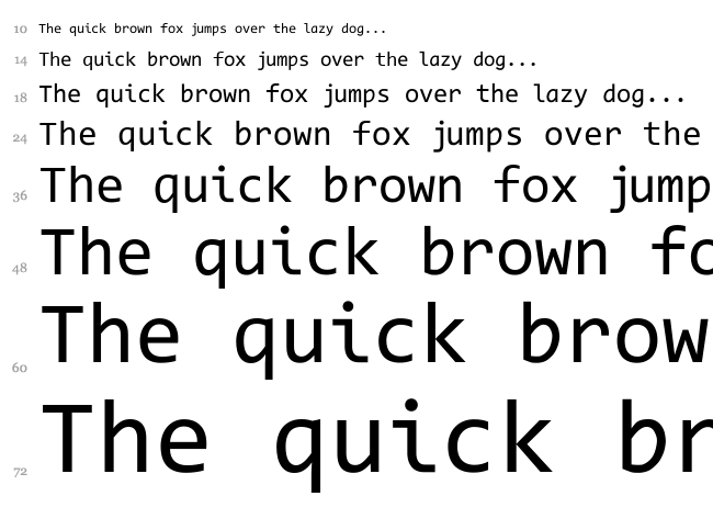 Code New Roman font waterfall